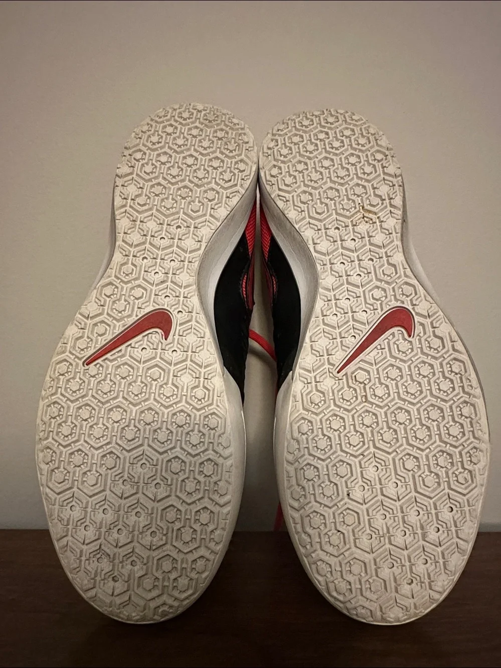 Nike Black & Red Indoor Soccer Shoes